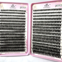 570/640 buc Extensii individuale Claster Eyeash Groase și Pufoase 30D/100D Gene DIY de lungime mixtă, tip cluster