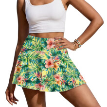 Hawaiian Hibiscus Golf Skirt Size XL Comfortable Women's Active Performance Skort Washable Running Sports Pickleball Skirt for Women Outing Wear