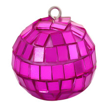 Hot Pink Shatterproof Christmas Tree Ornaments, 1.97" Mirror Disco Balls for Tree, Cake, Party Decor – Compatible with Standard Hooks