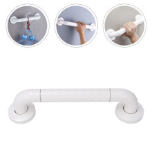 White Bathroom Grab Bar for Shower and Toilet Use