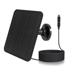 5V6W Solarpanel Wasserdichtes Solarladegerät für Eufycam3/3C/2/2C/2Pro Elektronische Ersatzteile (Schwarz)