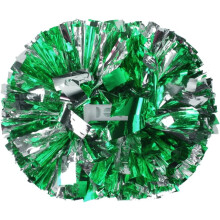 2/6 pompon metallici da cheerleading con manico a bastone, pompon da cheerleading per bambini e adulti, spirito di squadra, feste e tifo.