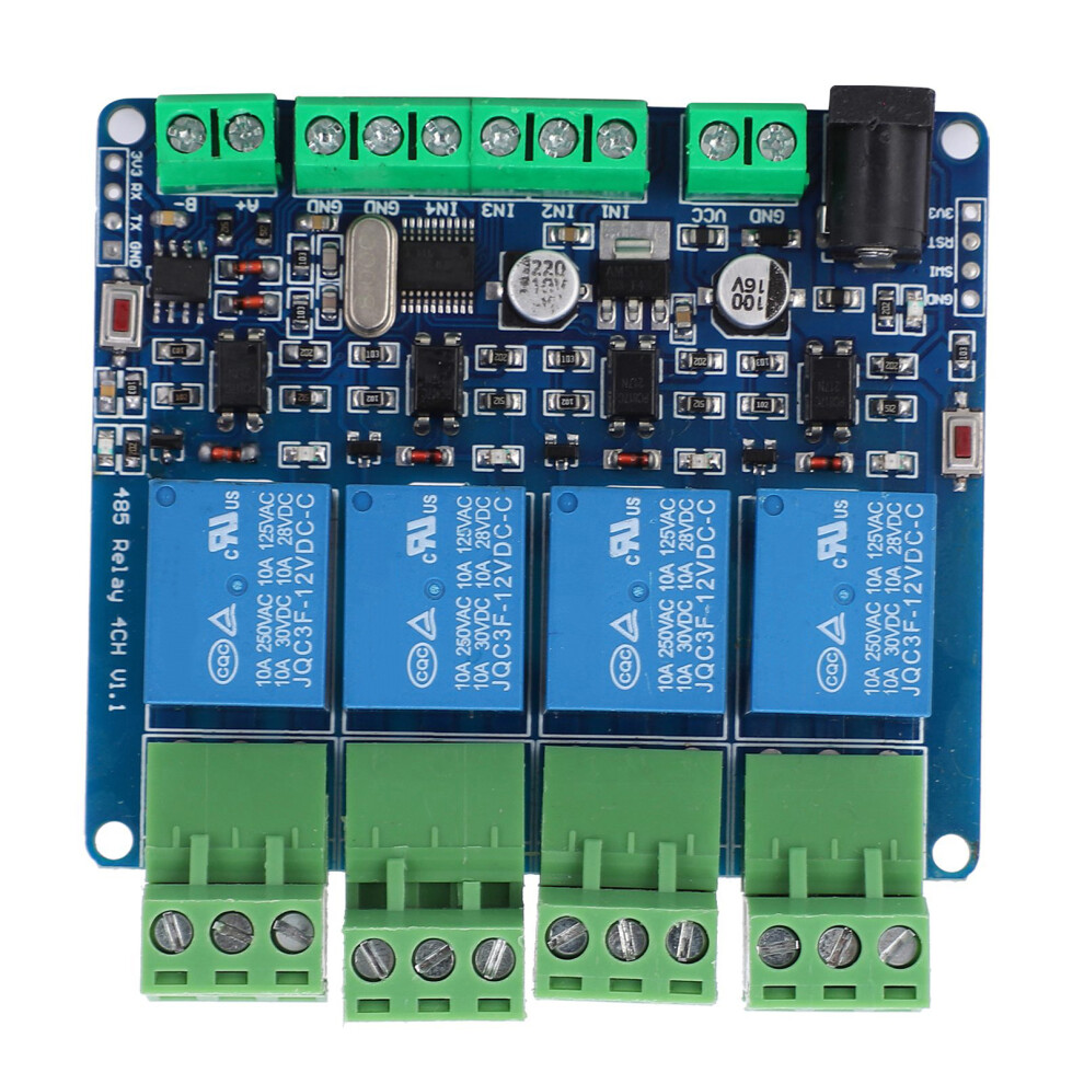 12V 4-Channel Relay Module With Rs485/Ttl Communication, 76X67mm 4621391420589