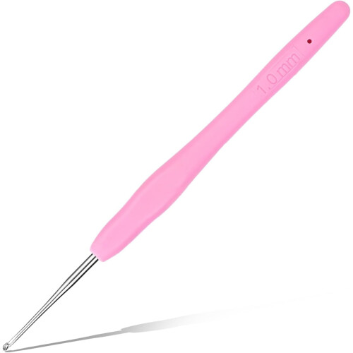 Crochet Hook, Ergonomic Handle for Arthritic Hands, Extra Long Knitting Needles for Beginners and Crocheting Yarn