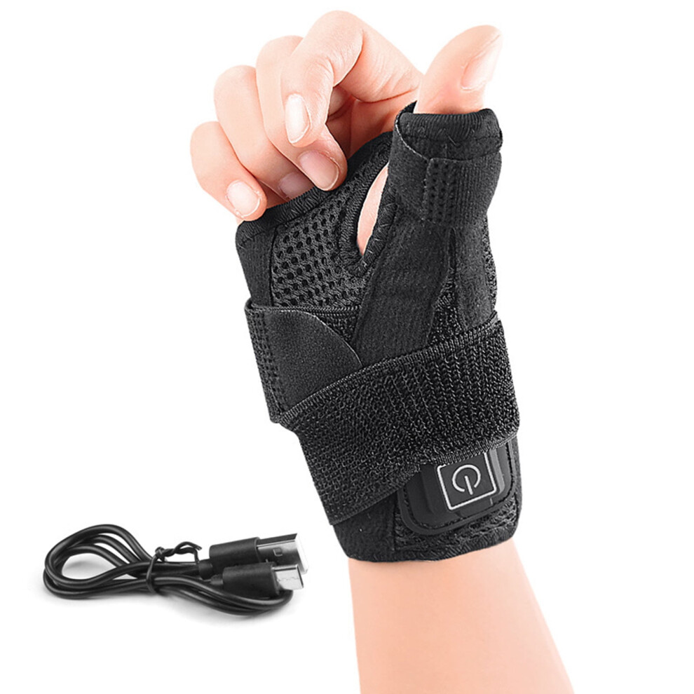 Electric Heated Wrist Warmer, USB Temp-Controlled, 3-Heat Levels, Compatible with Arthritis & Carpal Tunnel Relief