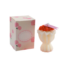 Vela perfumada artesanal em formato de buquê para o Dia dos Namorados e casamentos – Design floral intrincado, aromaterapia artesanal, compatível