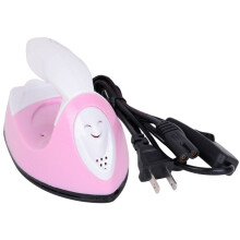 Fier de călcat portabil electric cu presă de căldură DIY, fier de călcat manual cu transfer de căldură (roz SUA)