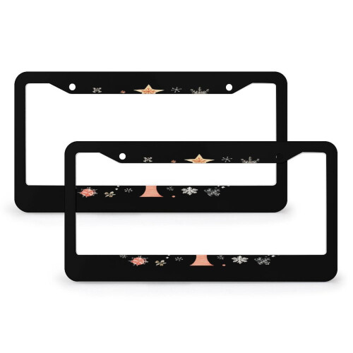 Sewing Machine Christmas Tree License Plate Cover Aluminum