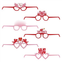 Valentinstag-Partybrillen, herzförmige Foto-Requisiten für Paare, 6er-Pack – Geeignet für romantische Feiern, Hochzeiten und Jubiläen