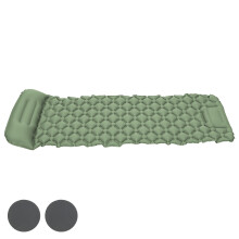 Aufblasbare Isomatte aus 40D Nylon mit Aufbewahrungstasche für Reisen, TPU-Beschichtung, integrierter Fußpumpe, aufblasbare Luftmatratze für