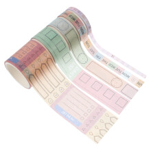 10 rolos de fita adesiva para calendário mensal, faça você mesmo, planejador, fita de papel para escrever, estilo aleatório.