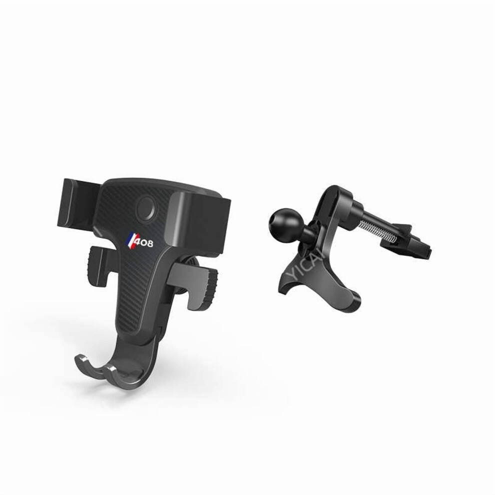 For Peugeot 408 Carbon Fiber Pattern Car Bracket Gravity Car Holder Air Vent Clip Mount Mobile Cell Stand Smartphone Support 9448483609333