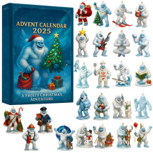 2025 Christmas Advent Calendar With Snowman And Winter Adventure Theme Acrylic Material For Countdown And Seasonal Excitement
