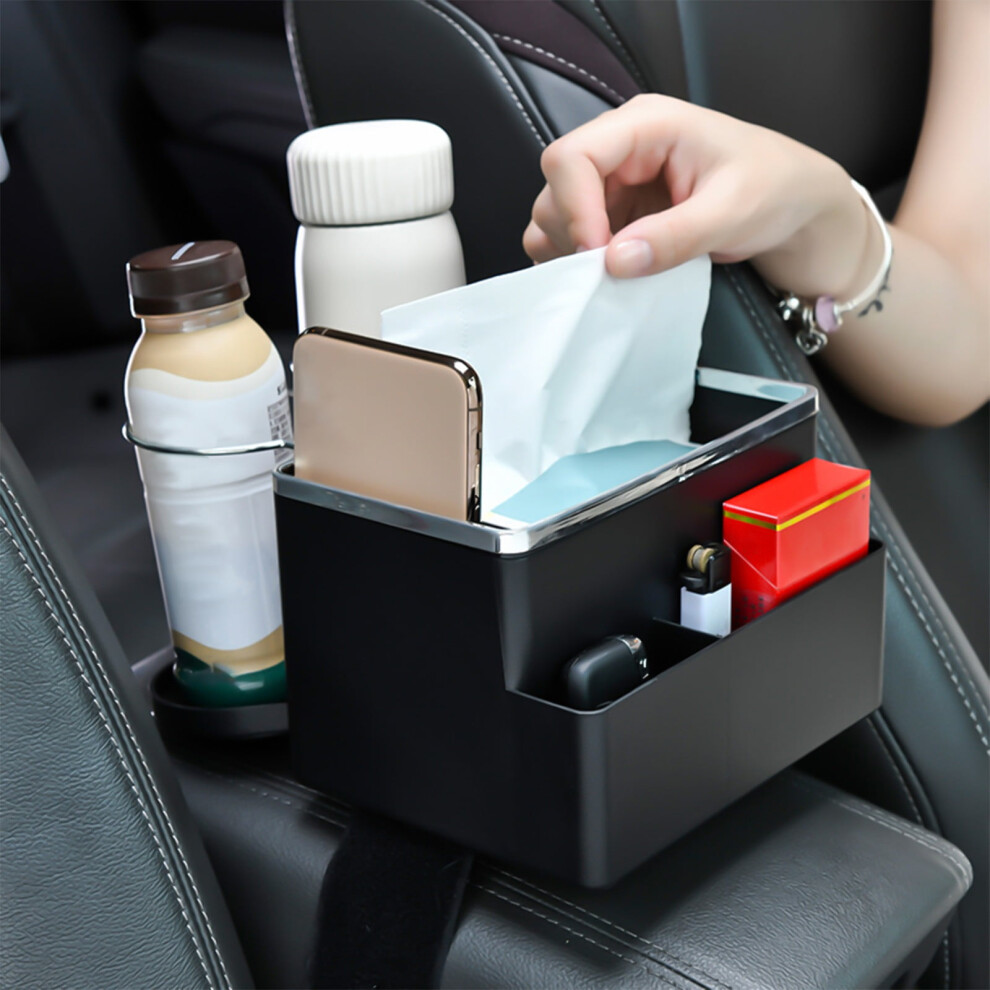 Car Armrest Storage Box Compatible With Most Cars Â Cup Holder, Phone & Towel Organizer 9448483660464