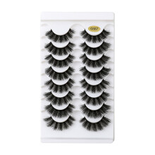Paar künstliche Wimpern mit DD-Curl – Natürliches Volumen, voluminöse, geschwungene 8D-Wimpern, dramatischer Katzenaugen-Look, Multipack