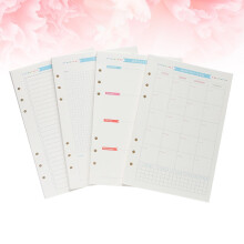HOMEMAXS Loose Leaf Paper Assorted Colors 6-Ring Notebook