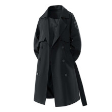 Trench da uomo per l'inverno, cappotto doppio trench da uomo autunno/inverno dalla vestibilità ampia, lunghezza media, capospalla alla moda, giacca