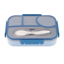 Adult Lunchbox with Four Compartments, Reusable Drop-Proof Snack Container, Dishwasher Safe Bento Box for Meals, Salads, and Portion Control Eating