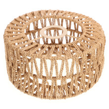 Topbathy 1Set Light Diffusion Small Rattan Lampshade for Ceiling Pendant Lamps in Rustic Setting