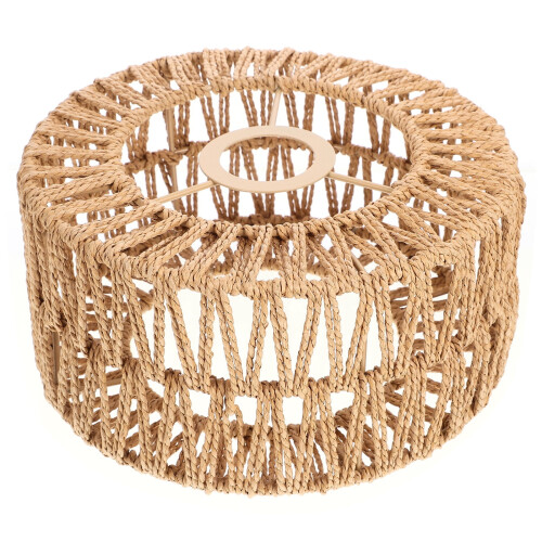 Topbathy 1Set Light Diffusion Small Rattan Lampshade for Ceiling Pendant Lamps in Rustic Setting