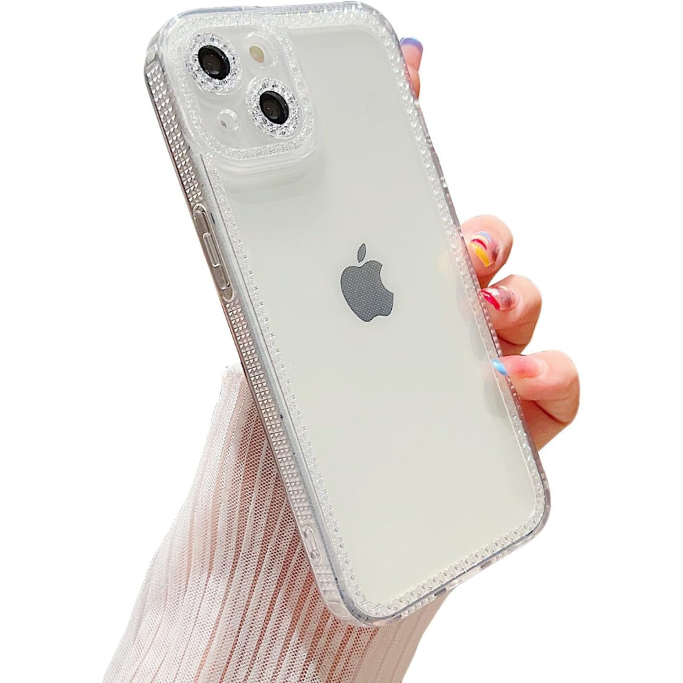 Compatible With Iphone 13 6.1", Glitter Bling Clear Soft Tpu Shockproof Case For Women & Girls 9448483607490