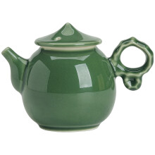 Bule de chá Celadon, utensílio de chá Kung Fu vintage em cerâmica verde, bule de cerâmica feito à mão com esmalte Celadon, bule de chá