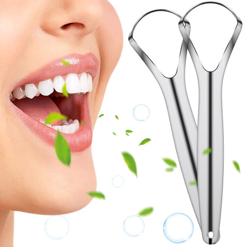 BUTORY2PCS Ξύστρα Γλώσσας με Πλατιά Κεφαλή Εργαλείο Καθαρισμού Γλώσσας για Μείωση της