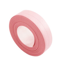 White Caulk Tape 0.86" x 78", Shower Door Bottom Seal, Waterproof Trim for Toilet/Kitchen/Walls, Sink Splash Guard (Pink)
