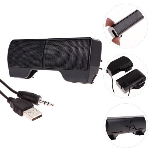 Computer Speakers With Digital Power Amplifier Black 1Pcs 7.1X2.6X2.2In 2
