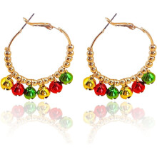 Jingle Bell Earrings for Women Fashion Cute Red Green Tinkle Bell Dangle Earrings Colorful Christmas Drop Earrings Xmas Holiday Accessories