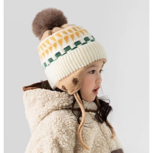 Kids Fleece-Lined Knit Beanie with Ear Flaps