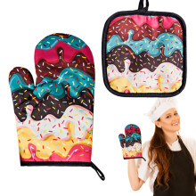 Heat-Resistant Oven Mitts & Pot Holders Set, Non-Slip BBQ Gloves for Baking, Cooking, Grilling – Compatible with All Standard Ovens