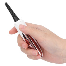 Rechargeable Electric Eyelash Curler with Silicone Brush, 360mAh, White