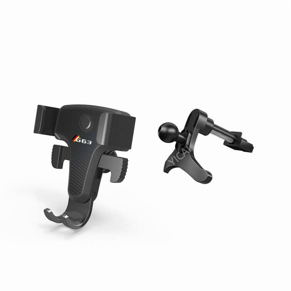 For Mercedes Benz G63 Carbon Fiber Pattern Car Holder Auto Air Vent Mount Clip Bracket No Magnetic Gps Mobile Phone Holder 9448483609821