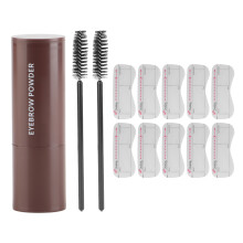 Langanhaltendes wasserfestes Augenbrauenpuder-Set für Frauen, 1,8 g, Dunkelbraun