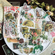 60pcs Herbal Plants Scrapbook Stickers – DIY Decor for Laptop, Notebook, Guitar, Luggage & More – 20 Designs