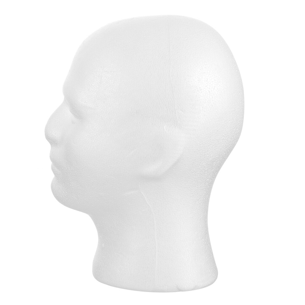 White Hat And Wig Display Mannequin, Foam, Creative Appearance, Practical