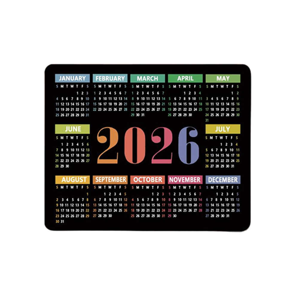 Mouse Pad 2026 Calendar Stitched Edge,Computer Mouse Pads Calendars Non-Slip Rubber Desk Mat Mousepad Gaming Office Keyboard Mat (9.45X11.81 In) 9448483662819