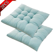 Chair Cushions Set of 2 for Dining Chairs, 15.75"x15.75" Kitchen Chair Pads with Ties, Non-Slip Tufted Indoor Seat Cushions for Home Use – Mint