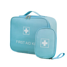 2Pcs Portable First Aid Kit – Oxford Cloth Emergency Medical Bag for Home, Car, Outdoor, Cycling, Travel (Blue)