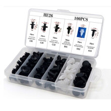 100PCS Push Type Car Retainer Clips Assorted Color Automotive Clip Fastener Mechanics