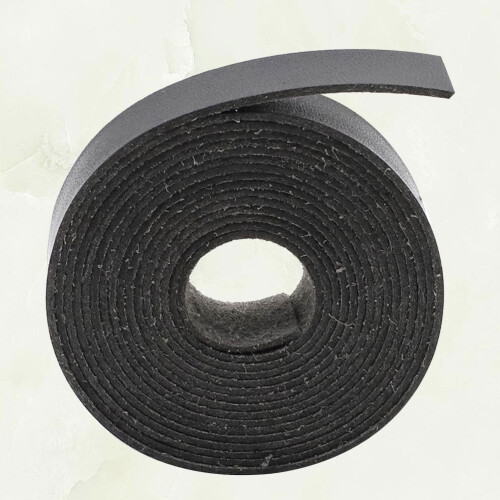 HEMOTON Black PU Leather Strap Roll for DIY Bags 2 Meters