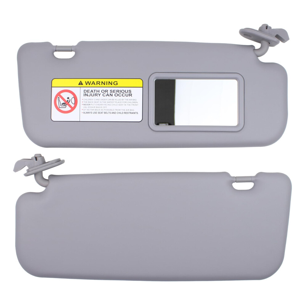 2Pcs Driver And Passenger Side Sun Visor Replacement For Hyundai Accent 20112015 Direct Fit Gray 9073542777854