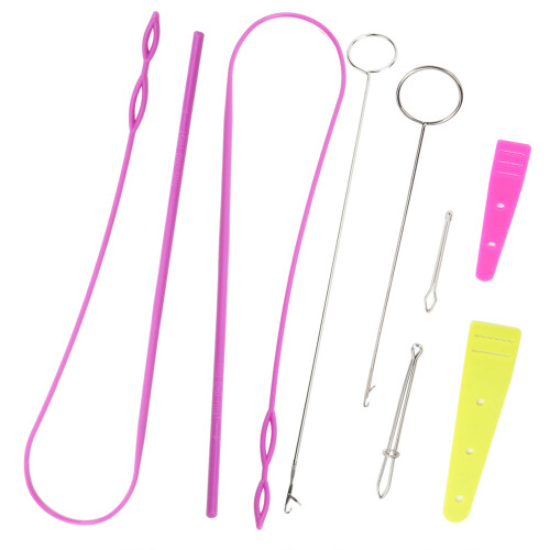 9Pcs Sewing Loop Turner Set with Tweezers Drawstring Threader for DIY Projects