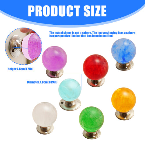 Unique Resins Door Handle with Cloudy Crystal Ball-red clouds 1