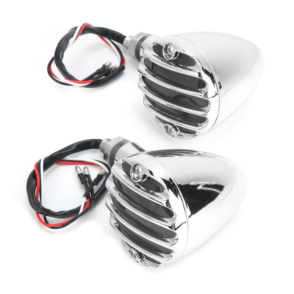 2Pcs Led Turn Signal Lights Waterproof For Motorcycles 10Mm Yellow 4911391423322