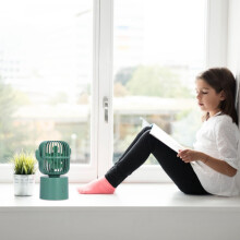 Mini Cactus Shape USB Fan 2400mAh, Low Noise, 10x10x19cm