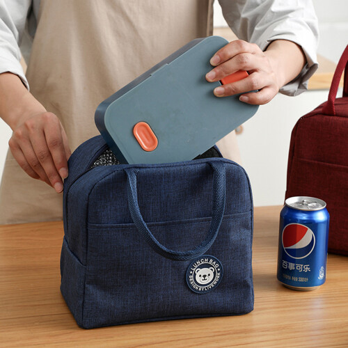 (Navy Blue) Portable Lunch Bag for Work & Picnic 2