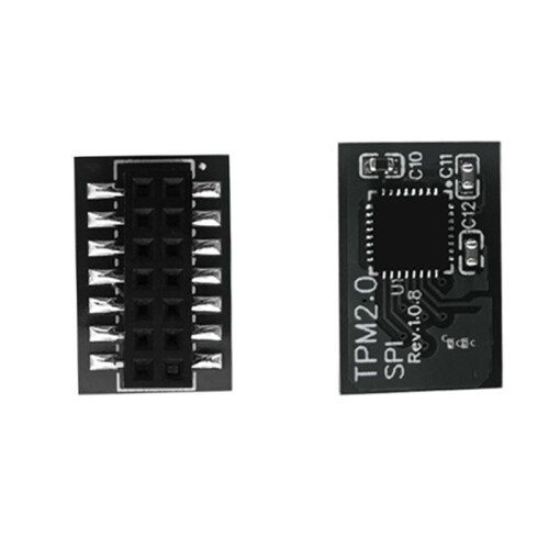2X TPM 2.0 Encryption Security Module Remote Card 14 Pin SPI TPM2.0 Security Module for ASROCK Motherboard 2