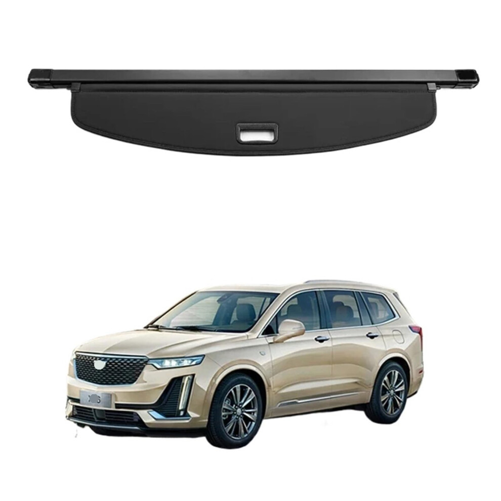 Cargo Cover For Cadillac Xt6 20202024 Leather Rear Trunk Privacy Shade Sunlight Protection Black 9092120261004